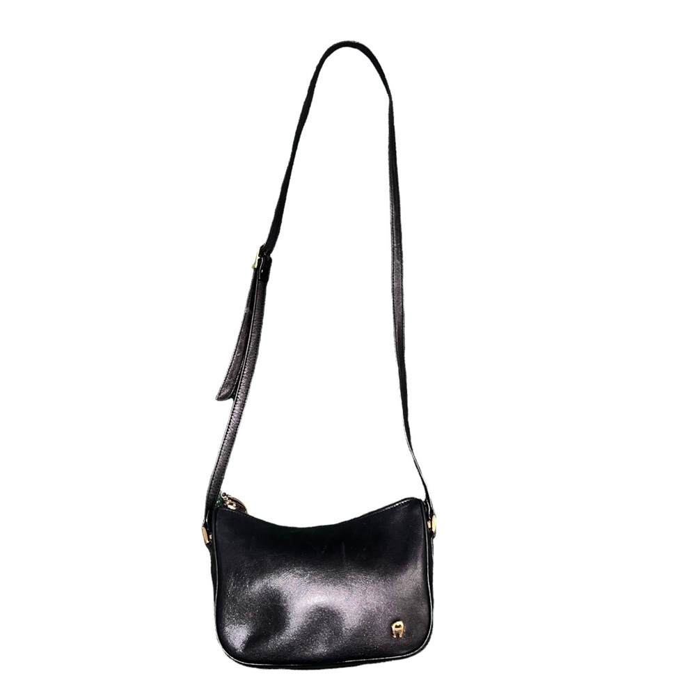 Vintage Small Leather Aigner Crossbody Purse, EUC